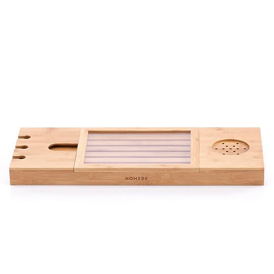 Accessori da bagno MELEDYN color marrone chiaro in stile boho da pavimento per uso interno homede