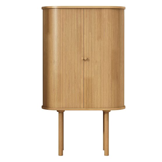 Alta credenza Clemente con lamelle, naturale