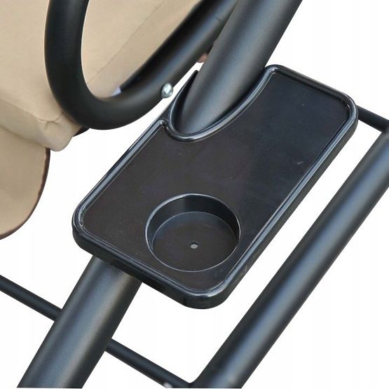 Altalena da giardino pieghevole 2 in 1 con cuscini beige