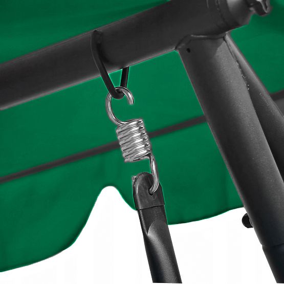 Altalena da giardino pieghevole 2 in 1 con cuscini verde