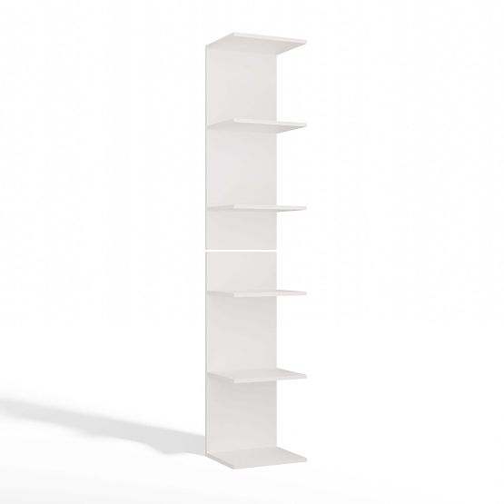 ALTO SCAFFALE BIANCO 6P 180 cm 6 Ripiani per Libri e Documenti per Ufficio e Soggiorno