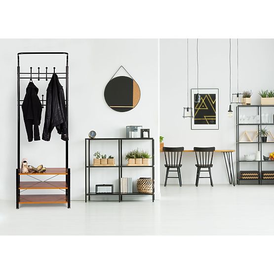 Appendiabiti con scaffali per scarpe ModernHome