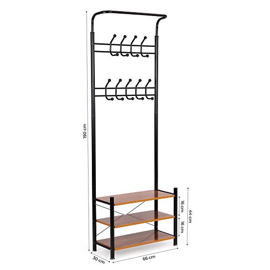 Appendiabiti con scaffali per scarpe ModernHome