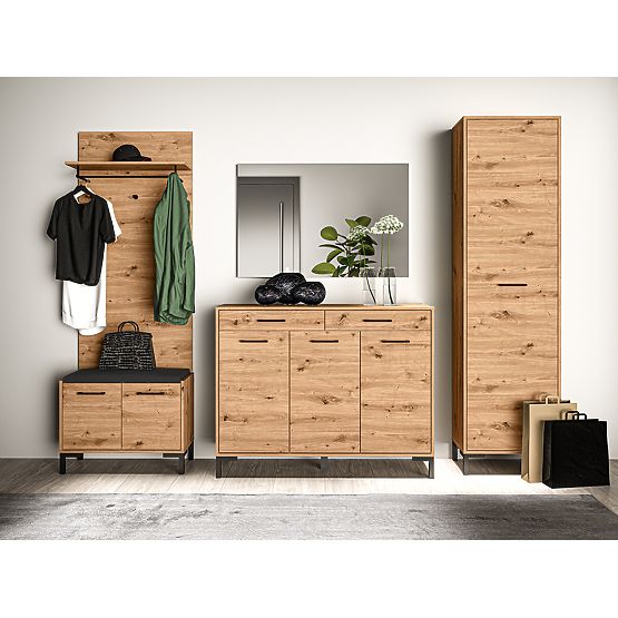 Appendiabiti da parete Nevio - rovere artigianale