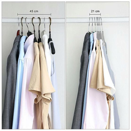 Appendiabiti Flexi set 10 pezzi grigio-nero