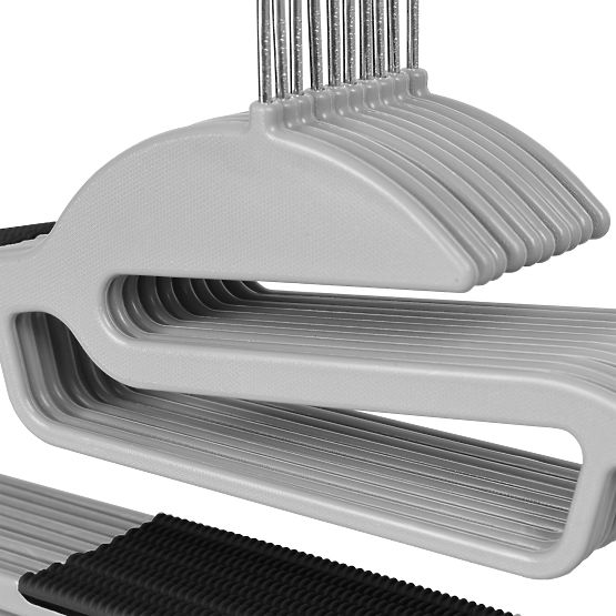 Appendiabiti Flexi set 10 pezzi grigio-nero