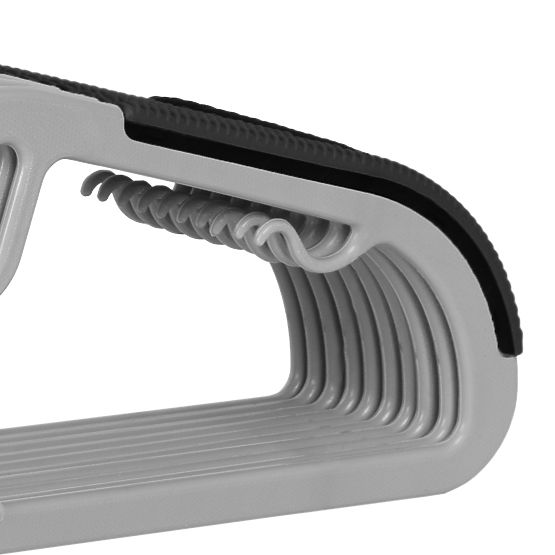 Appendiabiti Flexi set 10 pezzi grigio-nero
