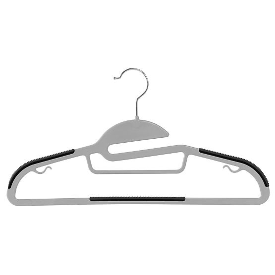 Appendiabiti Flexi set 10 pezzi grigio-nero