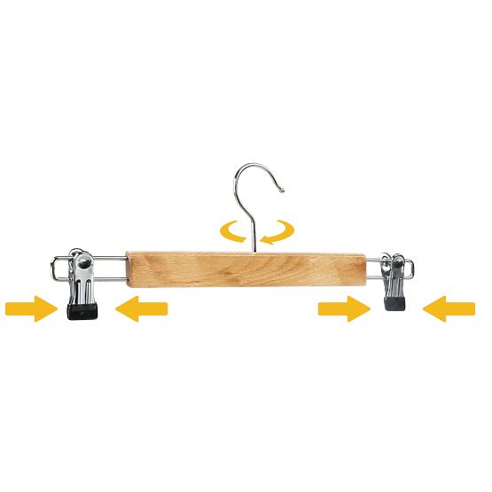 Appendiabiti in legno per gonne 1 pezzo naturale