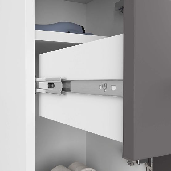 ARMADIETTO BAGNO FIN COLONNA 30 2D 1SZ 85cm PK BIANCO / GRIGIO