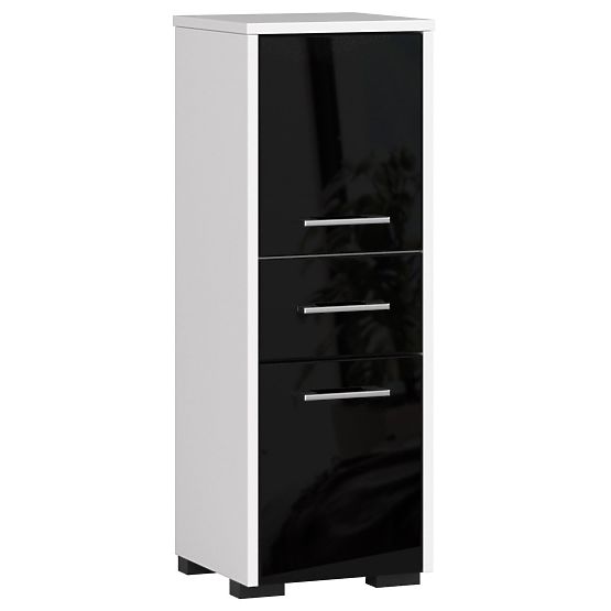 ARMADIETTO BAGNO FIN COLONNA 30 2D 1SZ 85cm PK NERO LUCIDO