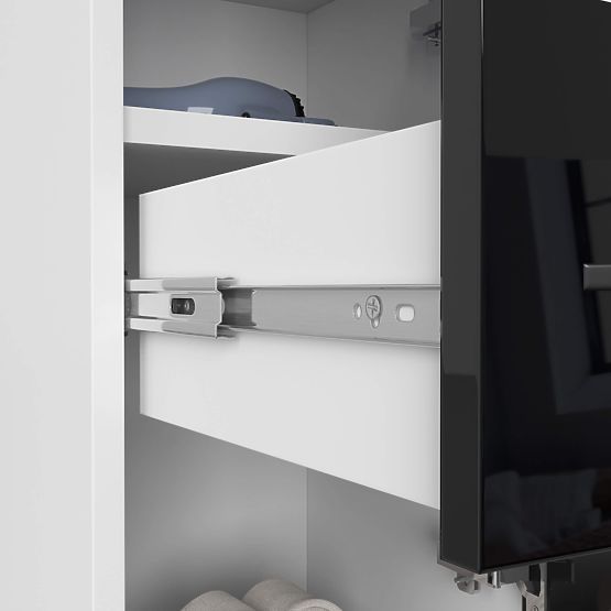 ARMADIETTO BAGNO FIN COLONNA 30 2D 1SZ 85cm PK NERO LUCIDO