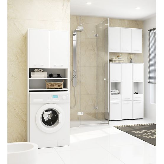 ARMADIETTO DA BAGNO FIN COLONNA 30 2D 1SZ 85cm PK BIANCO