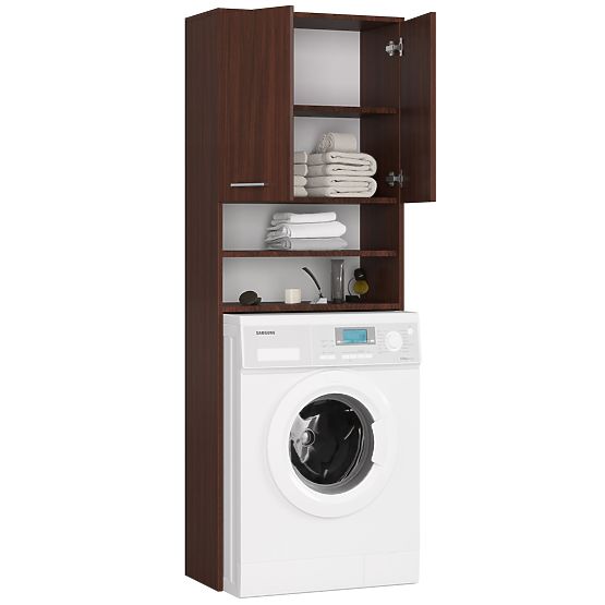 ARMADIETTO DA BAGNO FIN SOPRA LA LAVATRICE WENGE