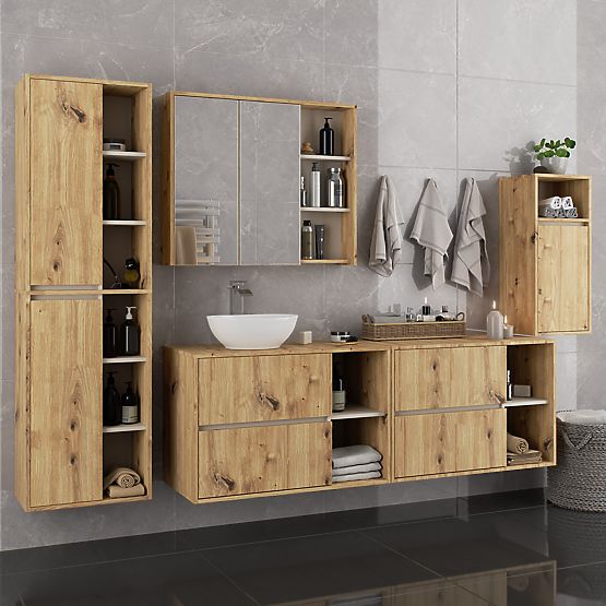 ARMADIETTO DA BAGNO SOSPESO VAMI W35 1D 1W ROVERE ARTISAN / CASHMERE