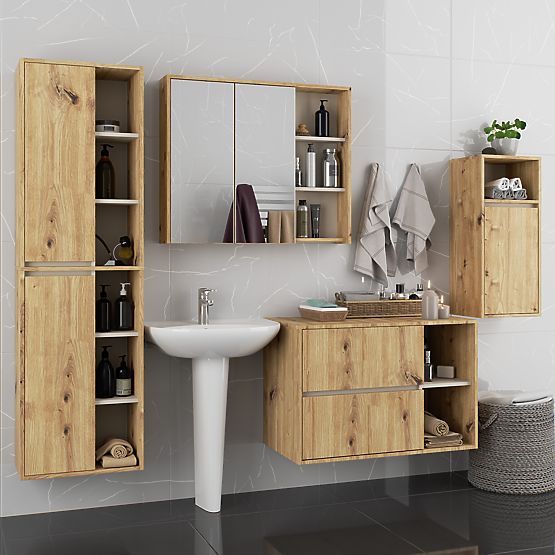 ARMADIETTO DA BAGNO SOSPESO VAMI W35 1D 1W ROVERE ARTISAN / CASHMERE