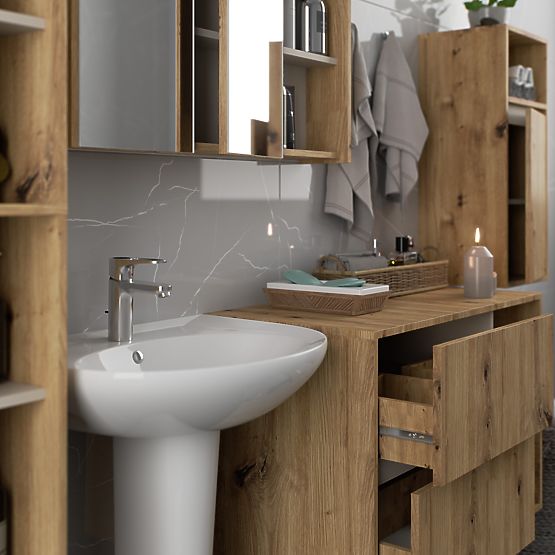 ARMADIETTO DA BAGNO SOSPESO VAMI W35 1D 1W ROVERE ARTISAN / CASHMERE