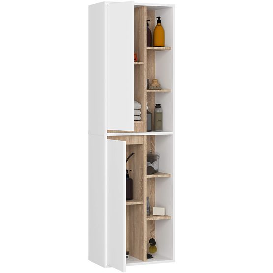 ARMADIETTO DA BAGNO SOSPESO VAMI W50 2D 6P BIANCO / ROVERE SONOMA