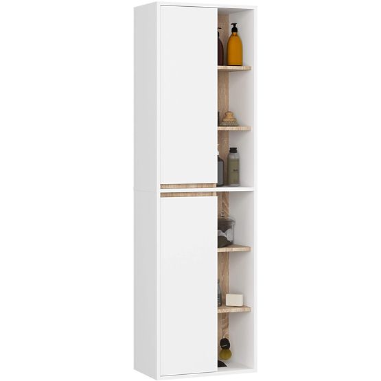 ARMADIETTO DA BAGNO SOSPESO VAMI W50 2D 6P BIANCO / ROVERE SONOMA