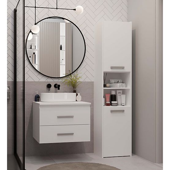 ARMADIETTO DA BAGNO SOTTO LAVABO NEL 60 CON 2 CASSETTI BIANCO