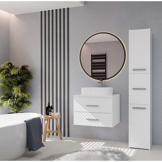 ARMADIETTO DA BAGNO SOTTO LAVABO NEL 60 CON 2 CASSETTI BIANCO