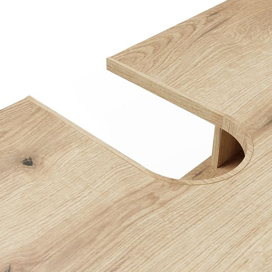 ARMADIETTO SOTTO LAVABO TIGO 1D2S ROVERE EVOKE 140 CM 2 CASSETTI PANNELLO FRONTALE SCANALATO SOSPESO