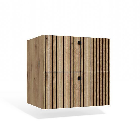 ARMADIETTO SOTTO LAVABO TIGO 60 2S ROVERE EVOKE 2 CASSETTI PANNELLO FRONTALE SCANALATO SOSPESO