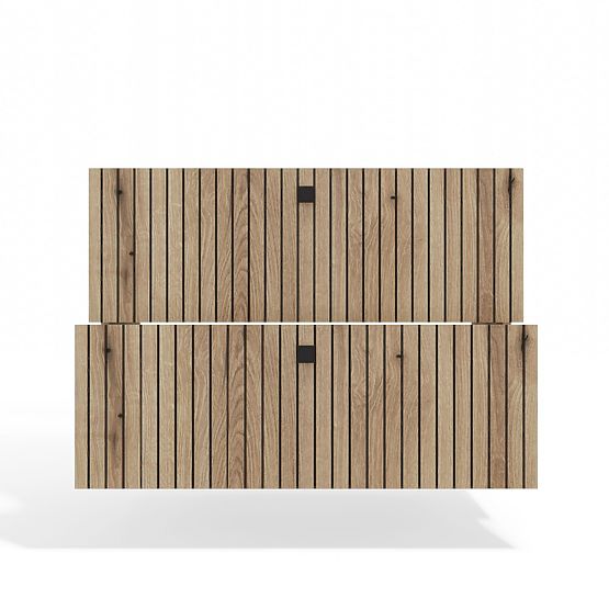 ARMADIETTO SOTTO LAVABO TIGO 80 2S ROVERE EVOKE 2 CASSETTI PANNELLO FRONTALE SCANALATO SOSPESO