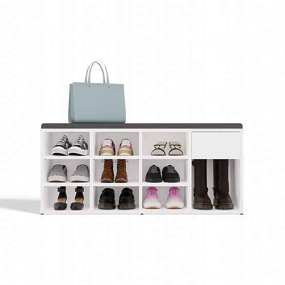 Armadio aperto per scarpe TALLIN BIANCO per ingresso