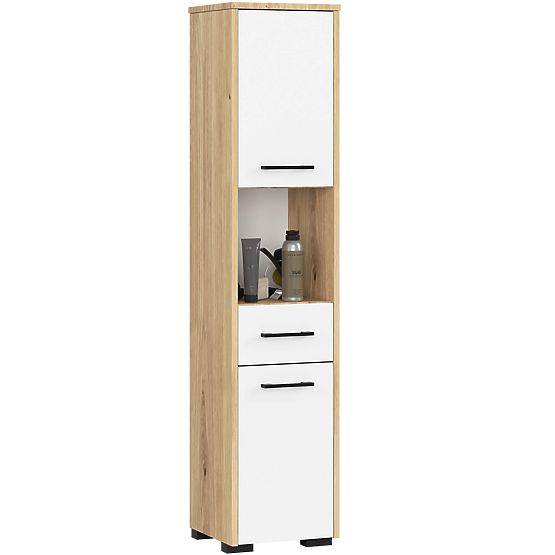 ARMADIO DA BAGNO A COLONNA FIN 2D 1SZ 1W 140cm PK ARTISAN / BIANCO