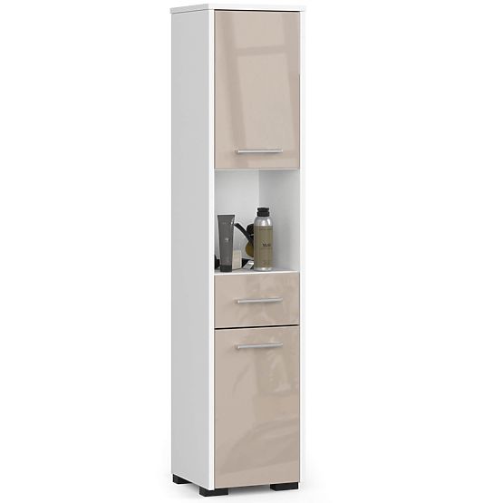 ARMADIO DA BAGNO COLONNA FIN 2D 1SZ 1W 140cm PK CAPPUCCINO LUCIDO