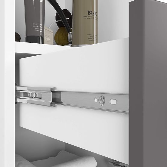 ARMADIO DA BAGNO FIN COLONNA 30 2D 1SZ 1W 140cm PK BIANCO / GRIGIO