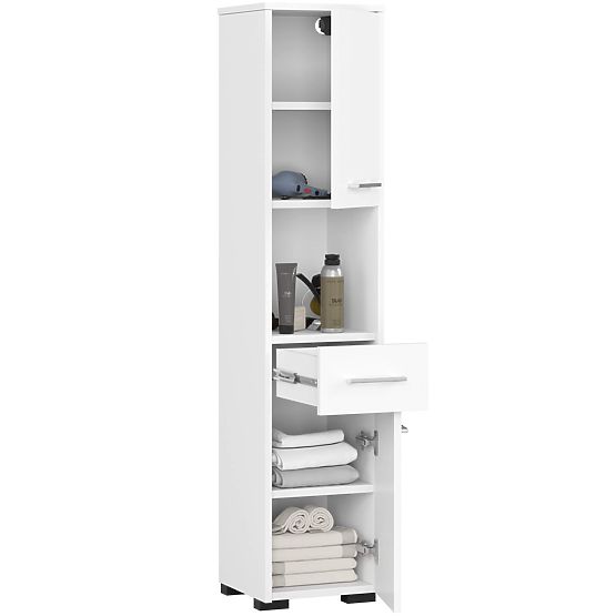 ARMADIO DA BAGNO FIN COLONNA 30 2D 1SZ 1W 140cm PK BIANCO