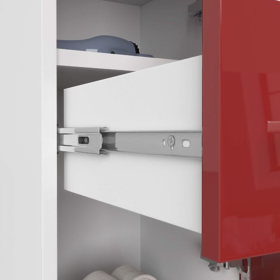 ARMADIO DA BAGNO FIN COLONNA 30 2D 1SZ 85cm LUCIDO ROSSO