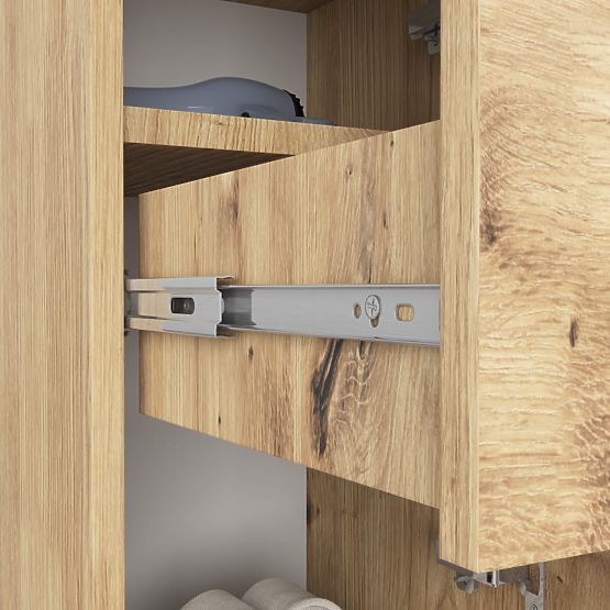 ARMADIO DA BAGNO FIN COLONNA 30 2D 1SZ 85cm PK ROVERE ARTIGIANO