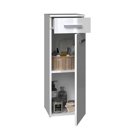 Armadio da Bagno Nel V DS BIANCO LUCIDO