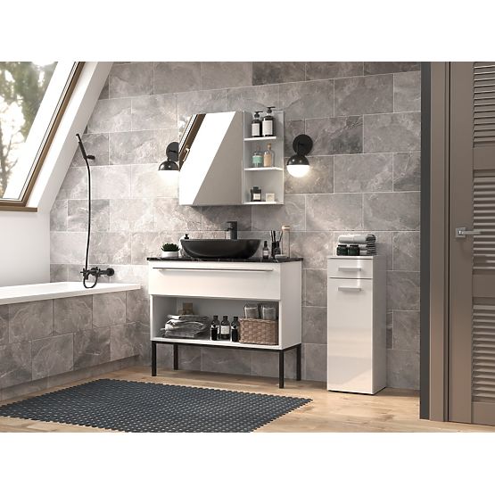 Armadio da Bagno Nel V DS BIANCO LUCIDO