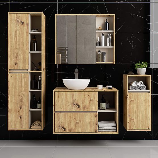 ARMADIETTO DA BAGNO SOSPESO VAMI W50 ROVERE ARTISAN / CASHMERE