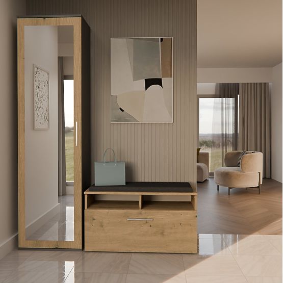 Armadio DUO ANTRACITE ROVERE ARTIGIANO