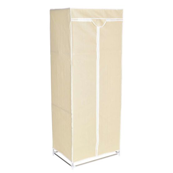 Armadio in tessuto con ripiano Fela - beige