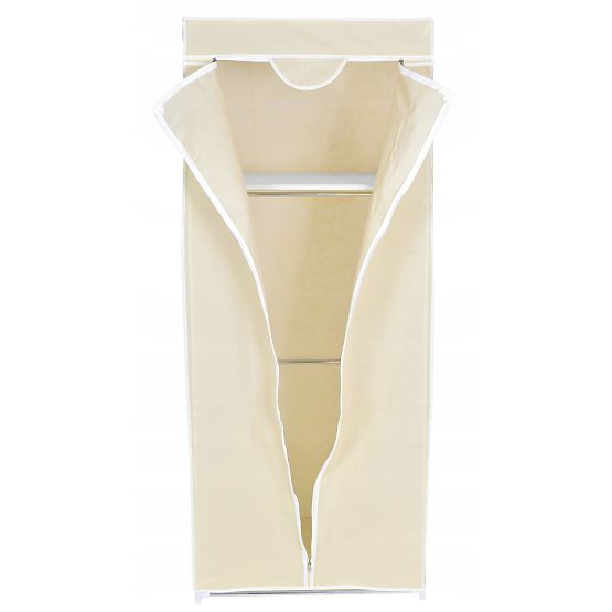 Armadio in tessuto con ripiano Fela - beige