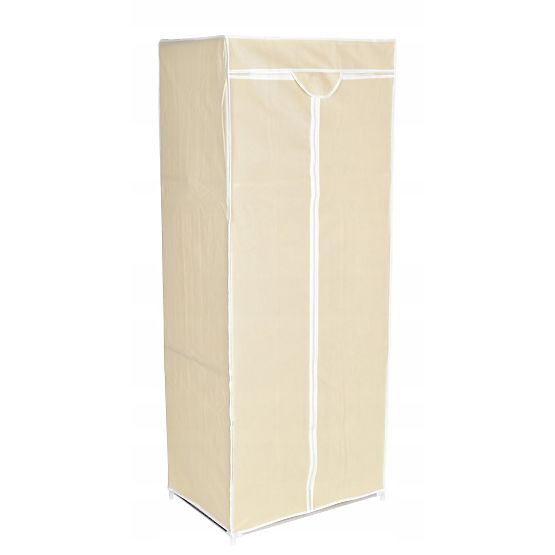 Armadio in tessuto con ripiano Fela - beige