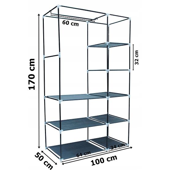 Armadio in tessuto con stampa Venice