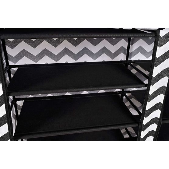 Armadio in tessuto per scarpe Gabi - zebra
