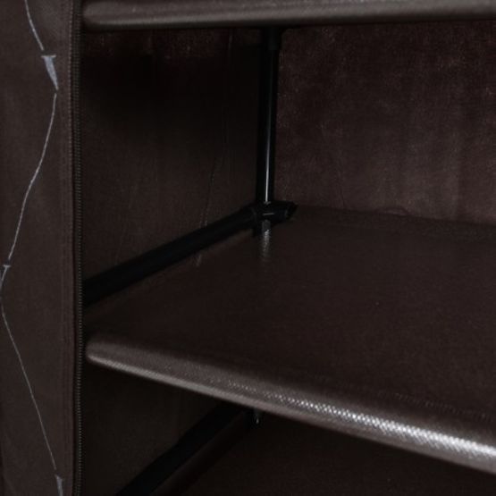 Armadio in tessuto per scarpe Vitto - marrone