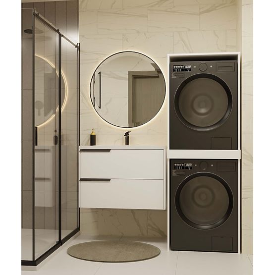 Armadio per Lavatrice e Asciugatrice POLA TWIN Bianco