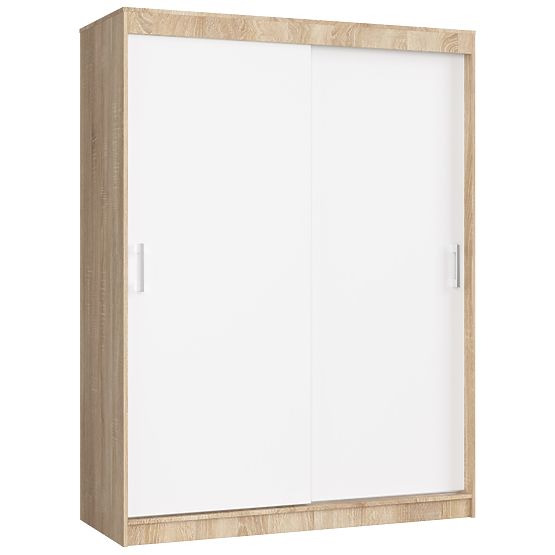 ARMADIO SCORREVOLE 150 cm CLP MONO SONOMA/BIANCO