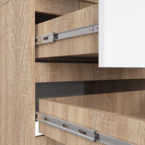 ARMADIO STAR S 60 cm 2 ANTE 2 CASSETTI SONOMA / BIANCO
