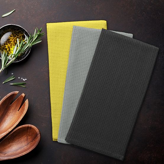 Asciugamano da cucina LETTY colore grigio con motivo classico in rilievo stile classico 50x70 amelia