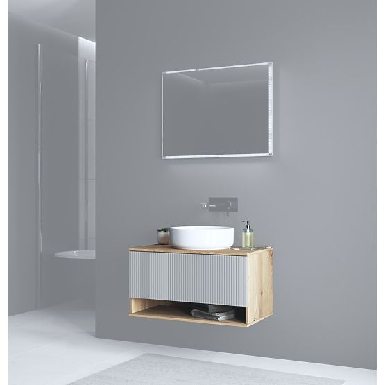 AVIOLA Mobiletto sotto lavabo 80/1S rovere artisan (1p=1ks)